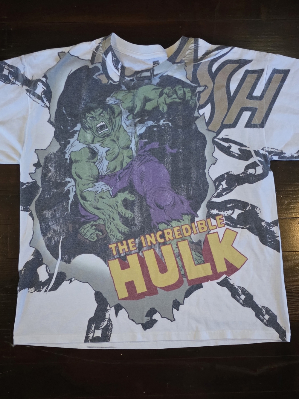 Marvel The Incredible Hulk Graphic Tee - White with Green & Purple